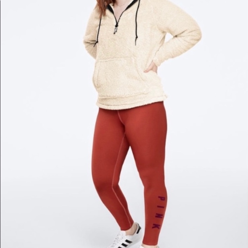 Victoria’s Secret pink half zip pullover teddy